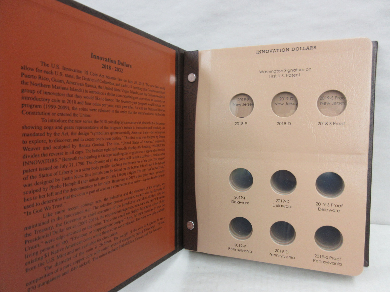 Dansco Coin Album #8188 US Innovation Dollar 2018-2024 w Proofs 7 Page Album NEW