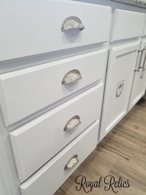 2-1/2" Baroque Style Cup Pull Brushed Nickel