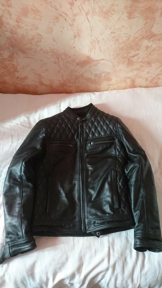 DXR Blacksmith CE motorcycle Leather Jacket - Black 38