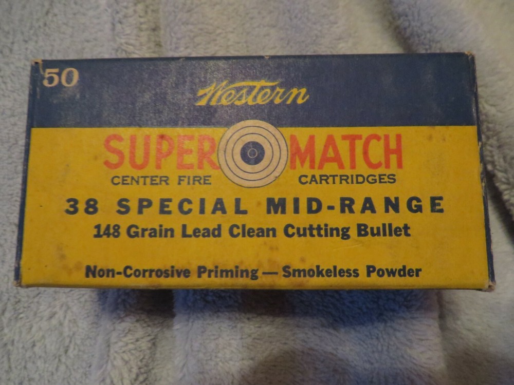 WESTERN 38 Special Super Match Mid Range Empty Box with Insert Clean Cutting
