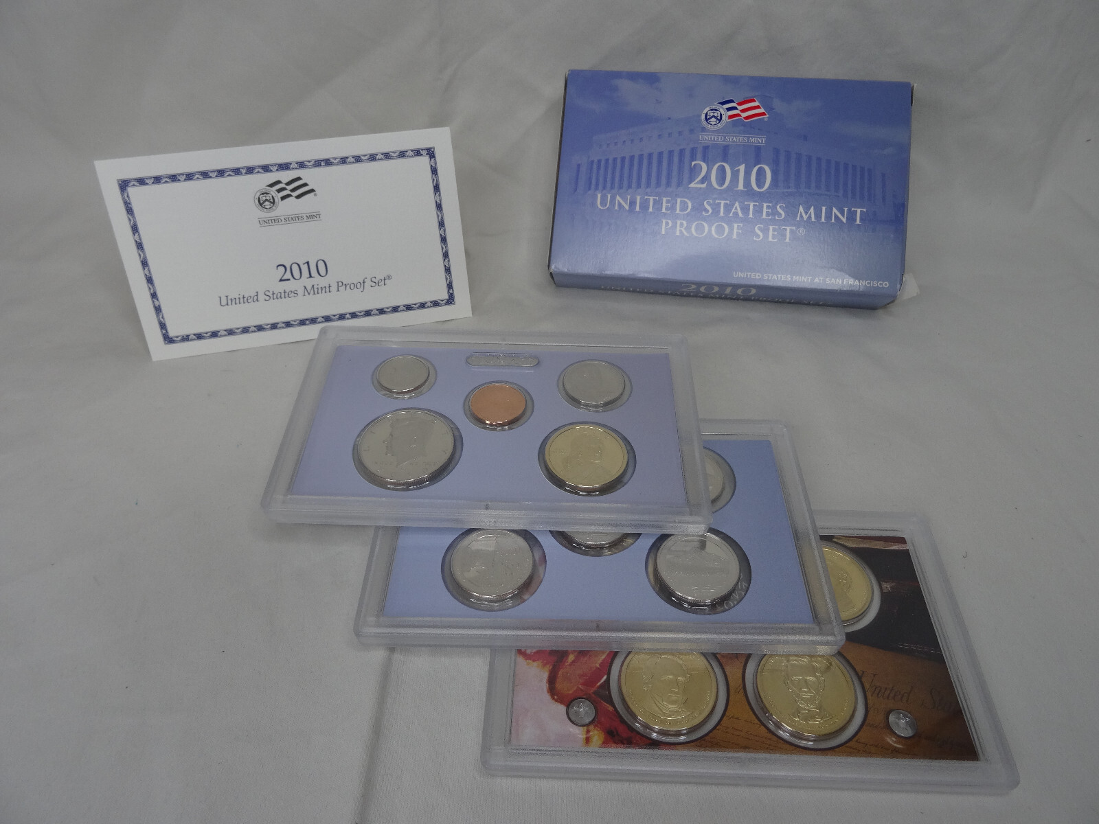 2010-S United States Mint Proof Set with COA & Box 14 Coins