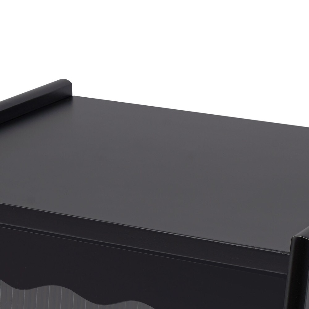 Modern Minimalist Rechargeable Multi-Functional Solid Wood Bedside Nightstands