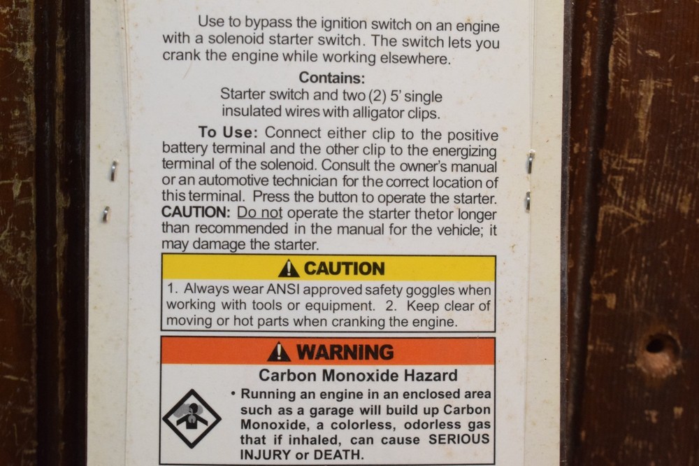 12V REMOTE STARTER SWITCH USE TO BYPASS IGNITION KEY ON SOLENOID STARTER ENGINE