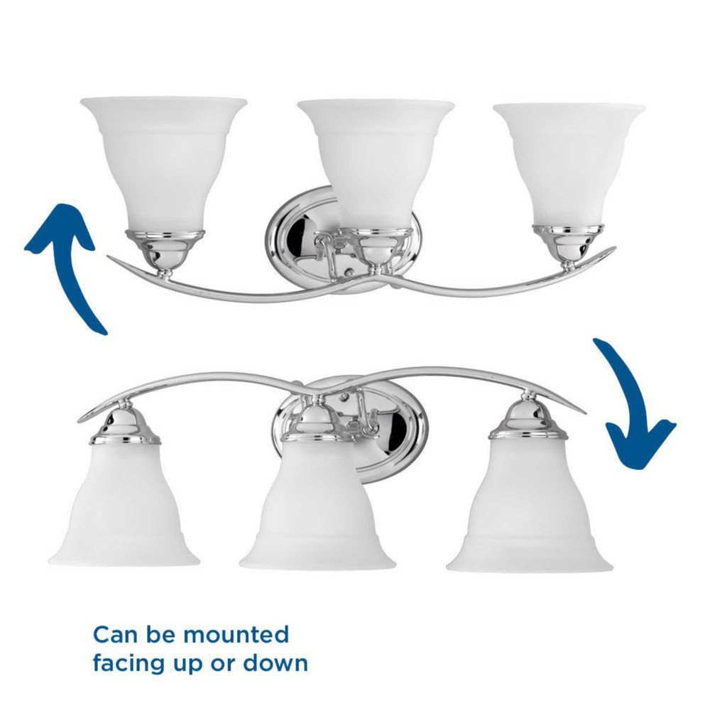 Progress Lighting P3192 Trinity 3 Light Bathroom Vanity Light - Nickel