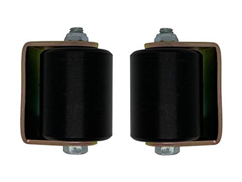 Slide Gate Guide Roller 3" Black Hard Nylon UHMW Rollers with C Bracket 2 Pack
