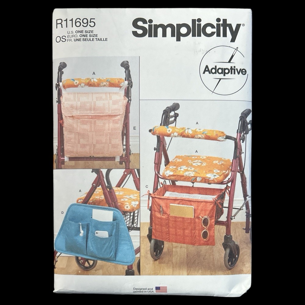 Simplicity Pattern R11695  Wheeled Walker Accessories Adaptive