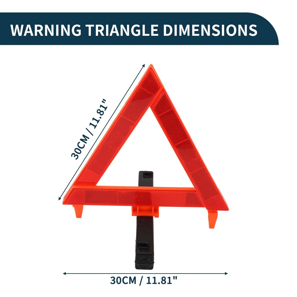 Universal Car Safety Warning Triangle Warning Triangle Replacement Red Black