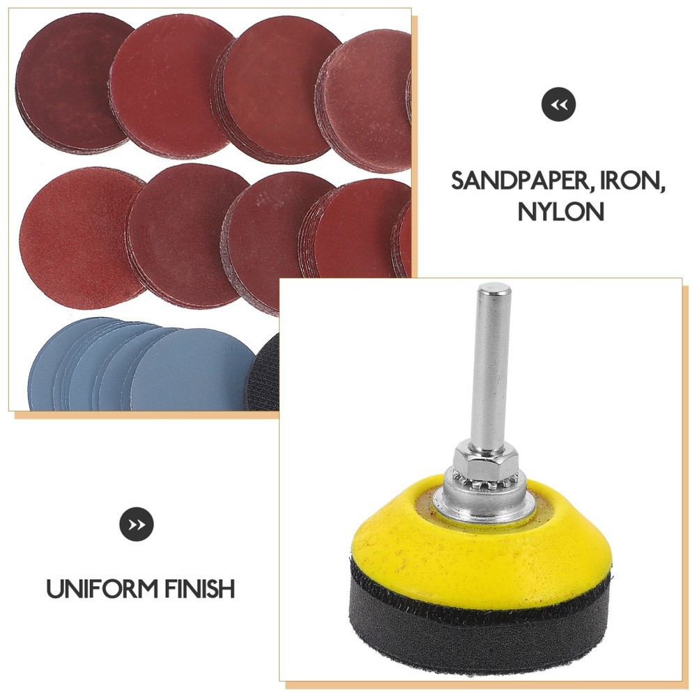 Sander Sandpaper Backing Pad Sanding Discs Set Drill Attachment Paint