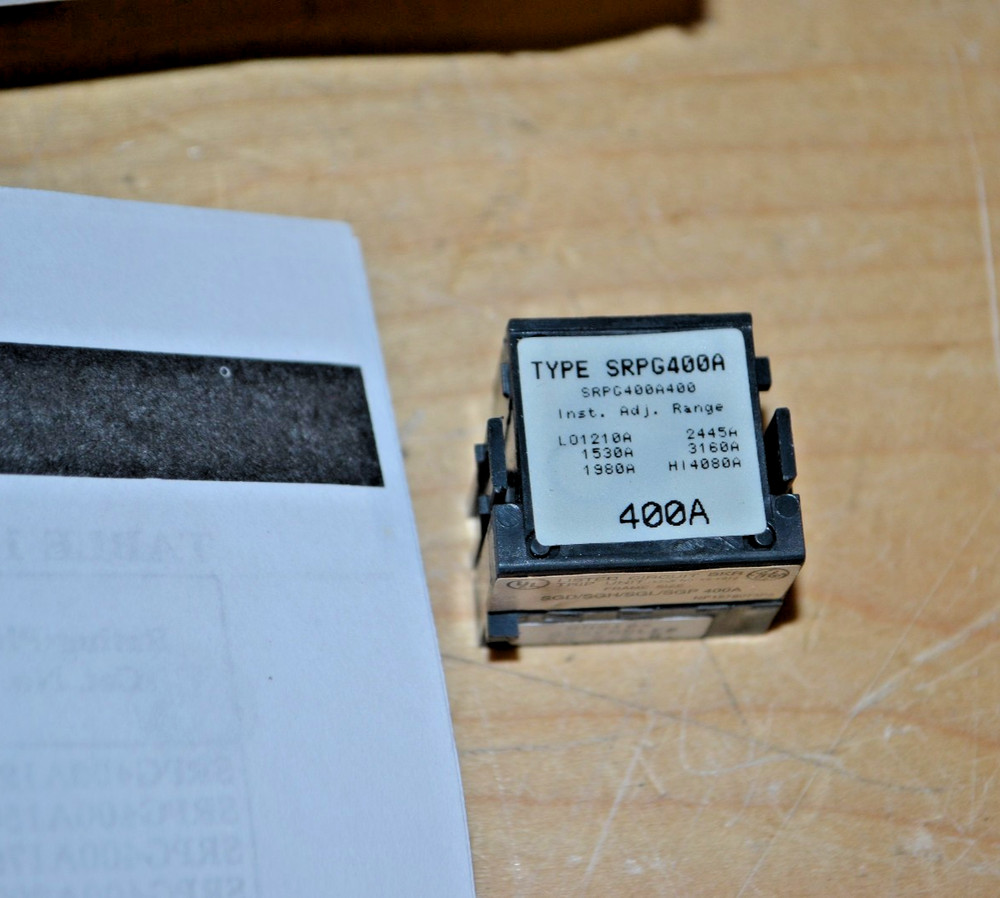 GE ~ SRPG400A400 ~ Rating Plug for Circuit Breaker 400A ~ NEW
