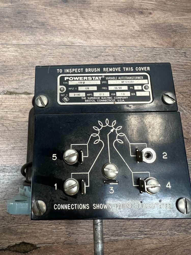 Powerstat 126U Panel Mount Variable Autotransformer Transformer 0-120V 1.8KVA