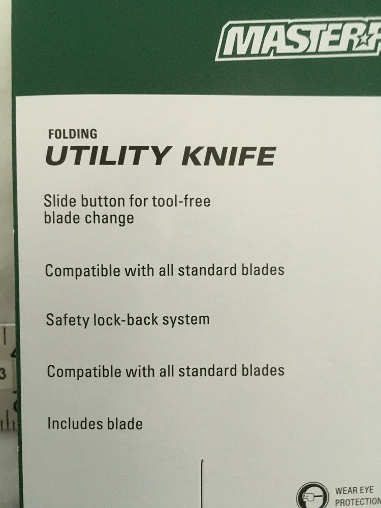 (2) NEW Masterforce Utility Knives - 1 Folding + 1 Quick Change Retractable
