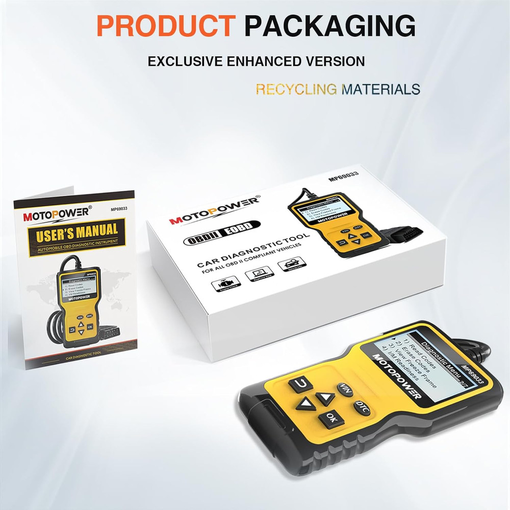 MOTOPOWER MP69033 Car OBD2 Scanner Code Reader Engine Fault Scanner CAN Diagnost