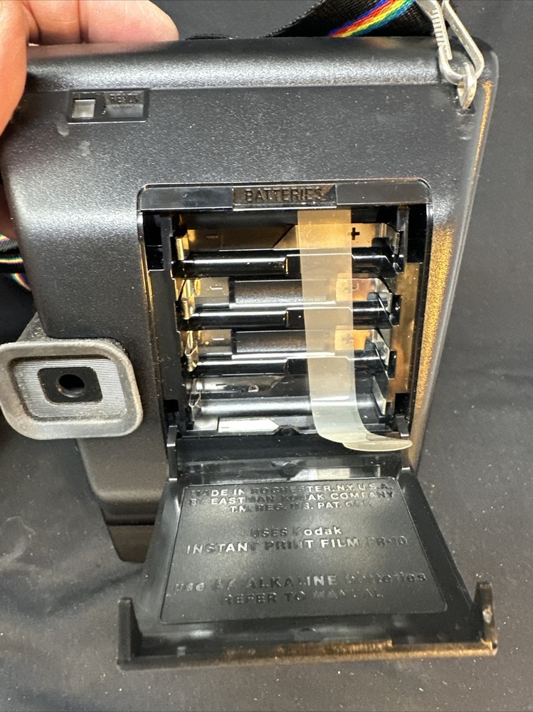 Kodak Colorburst 250 Instant Camera, Flash & Original Bag Strap, Untested