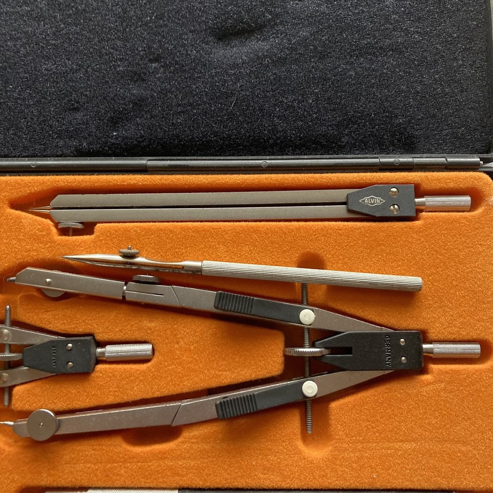 Vintage, Alvin 795 JS, Precision Drawing Instruments Set