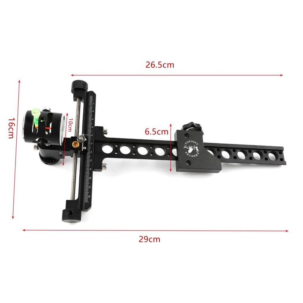 Compound Bow Sight Archery 4X lens 0.059" Fiber Optic Pin Micro Adjust Hunting