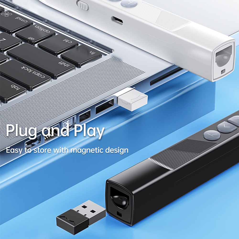 Wireless Presentation Pointer With Telescopic Stick Stylus Pen For FSXA