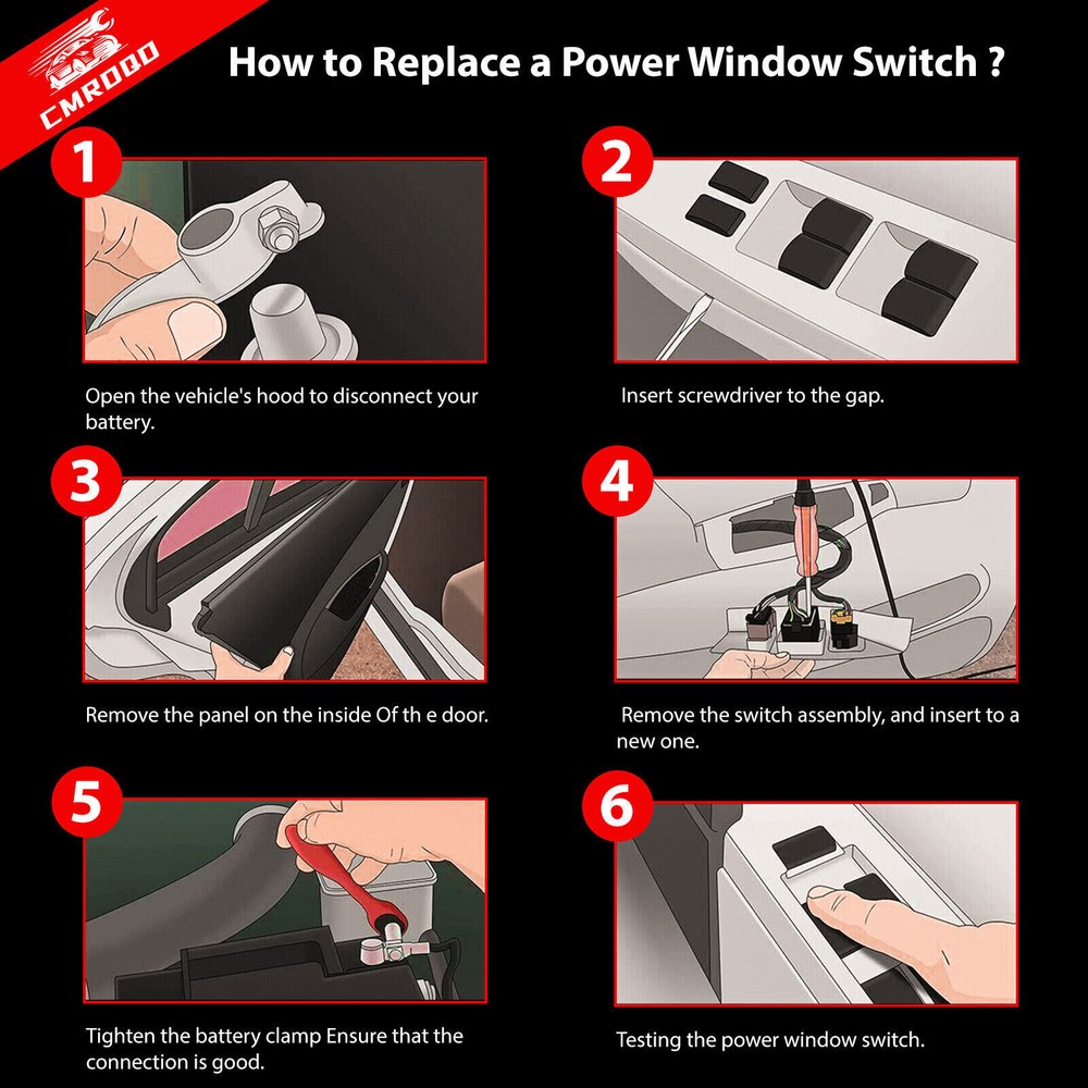 Master Power Window Control Switch For 2011-2022 Dodge Charger Chrysler Ram 1500