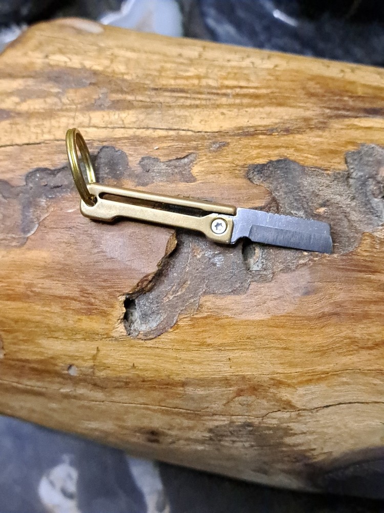 Super Mini Brass Keychain Knife