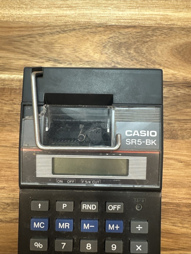 Working Casio SR-5 Calculator with printer built-in- Unsure If Printer Works