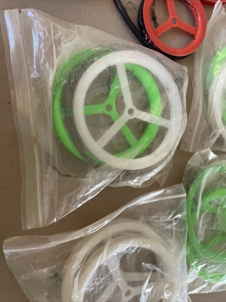 10 Tackle 7” Lined Storage spool Wheels One wheel 4.5” unbranded