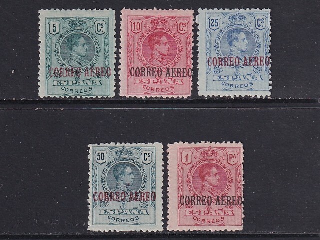 Spain 1920 MI 250-254 MLH VF / AIRMAIL