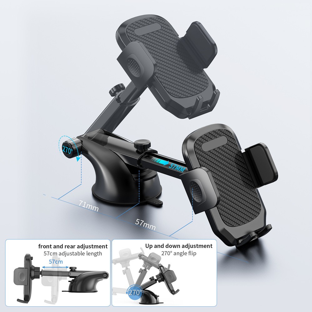 Car Phone Holder Mount Dashboard Windshield Stand For iPhone 14 Pro Max/14 Plus