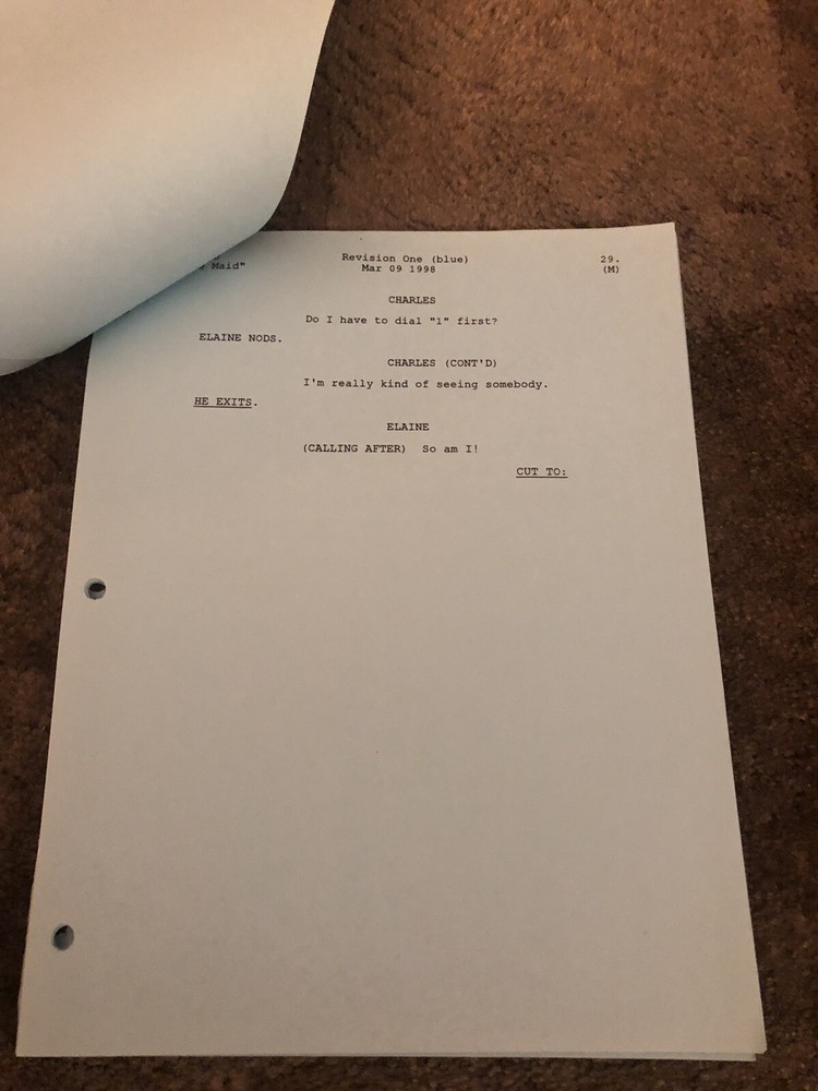 SEINFELD "THE MAID" ... Vintage Script