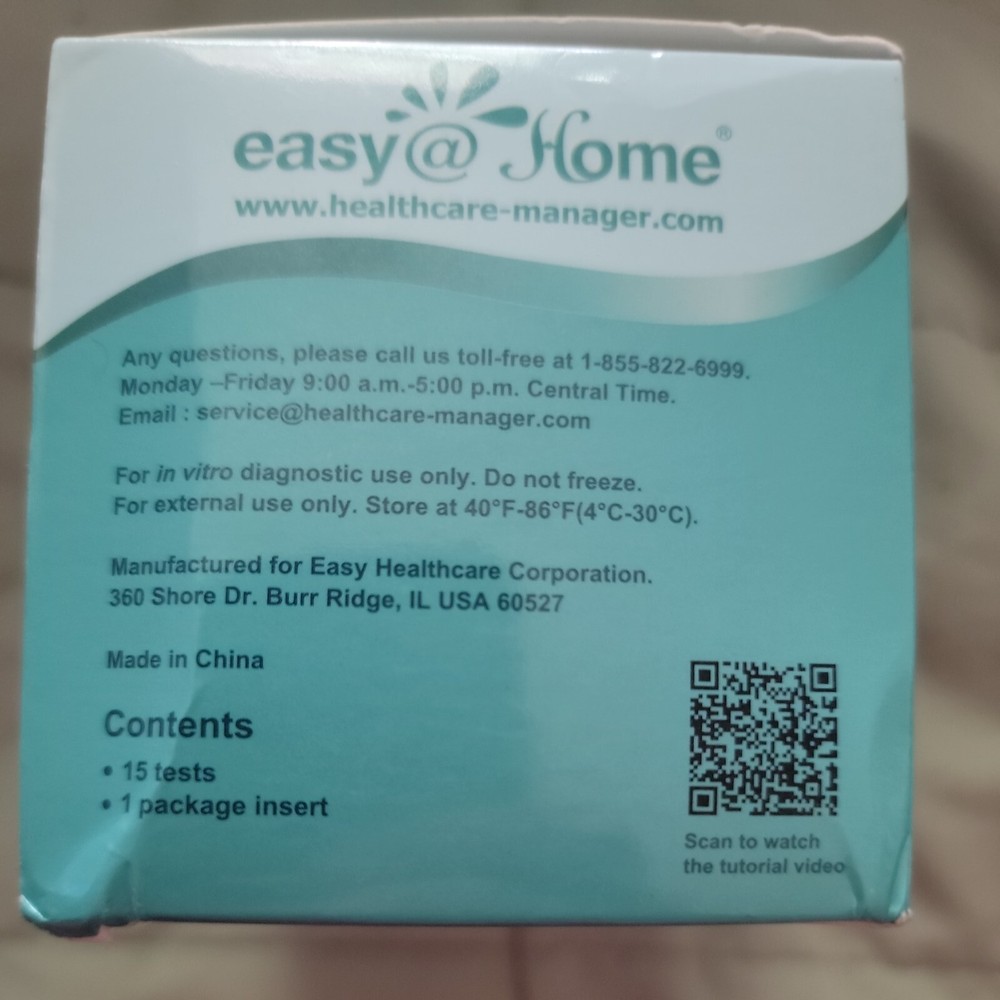 Easy@home Single Panel Marijuana (THC) Drug Test Kit, 15 Test Pack
