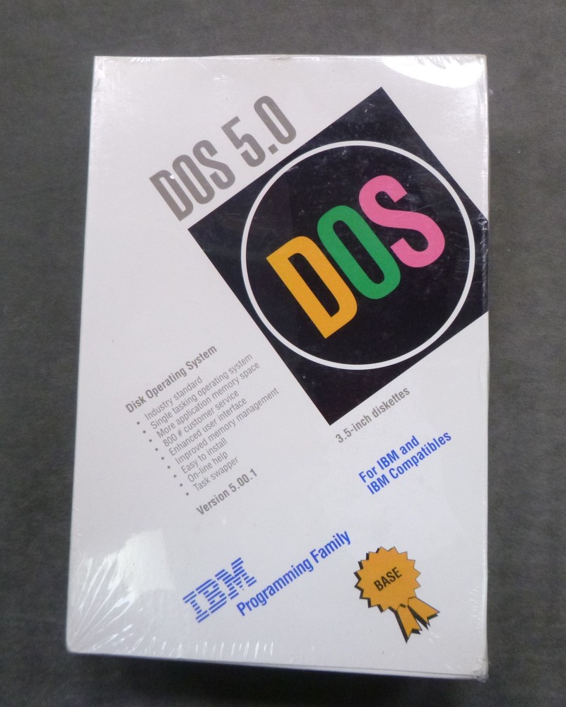 NOS IBM DOS 5.00.1 Software from 1992