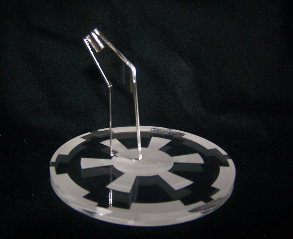 acrylic display stand for the Star Wars Micro Galaxy Tie Interceptor