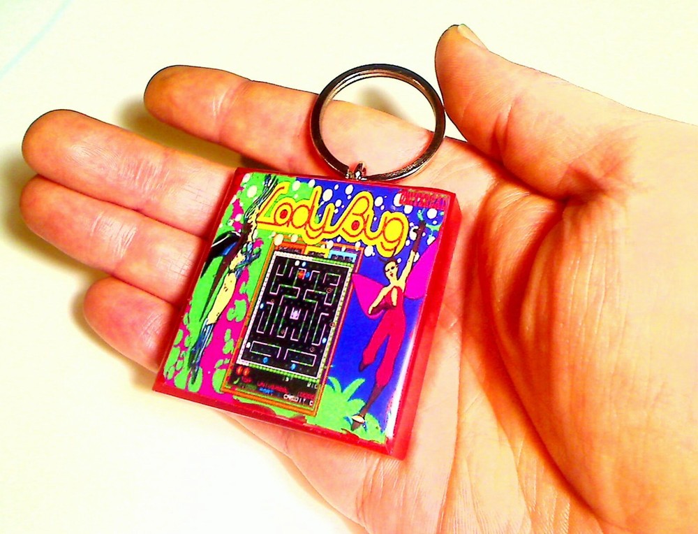 Lady Bug Arcade Coin Door accessory Keychain