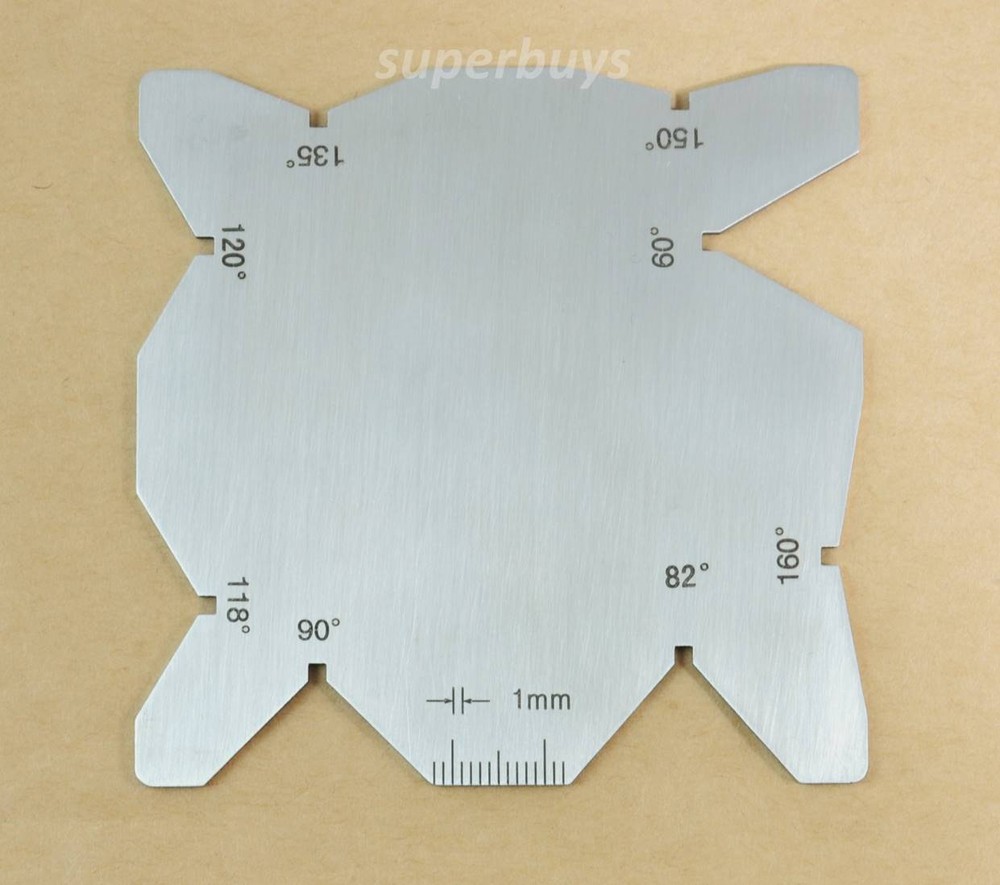 2pc Welding Rule Screw Thread Pitch Angle Lathe Mill Drill Bit Template Gauge