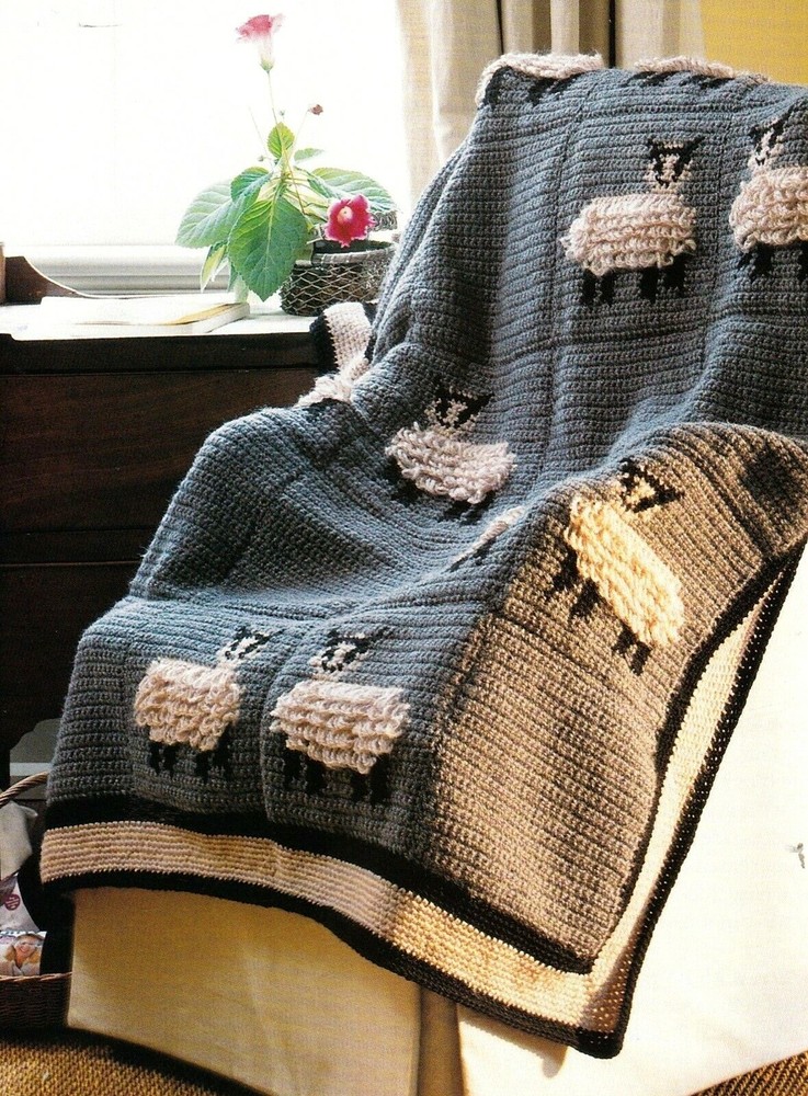 PRECIOUS Little Lambs Afghan/Crochet Pattern INSTRUCTIONS ONLY