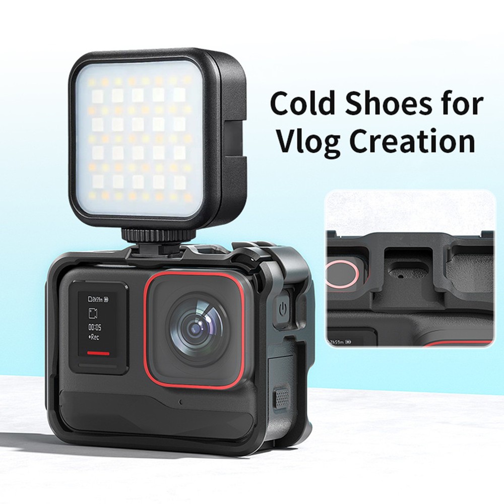 For Insta360 Ace/Ace Pro Camera ABS Plastic Housing Frame Case Protector Balck