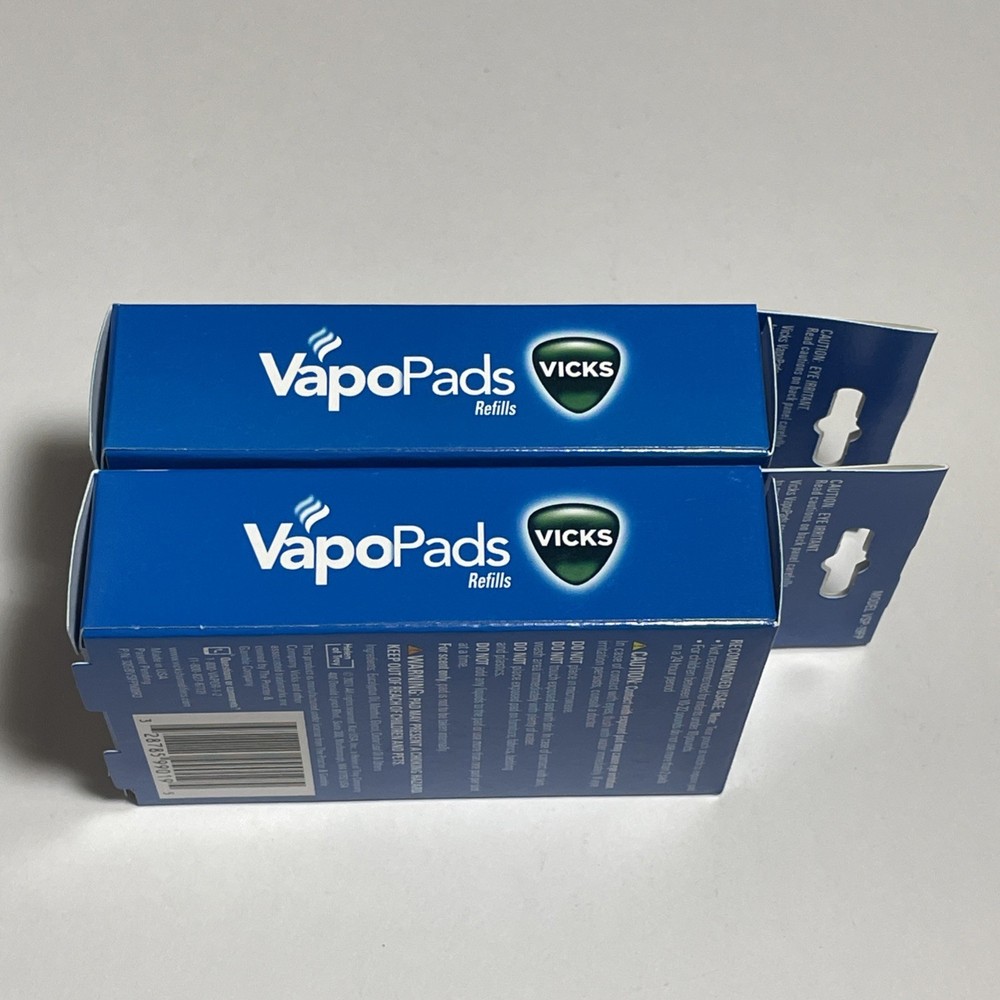 (2 BOX) Vicks Menthol Vapors Scent Pad Replacements TOTAL 24 PADS