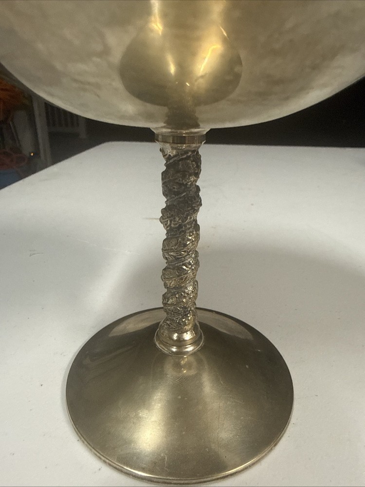 Silver Plate Pedestal Bowl/Dish Ornate Stem Visiuc Spain