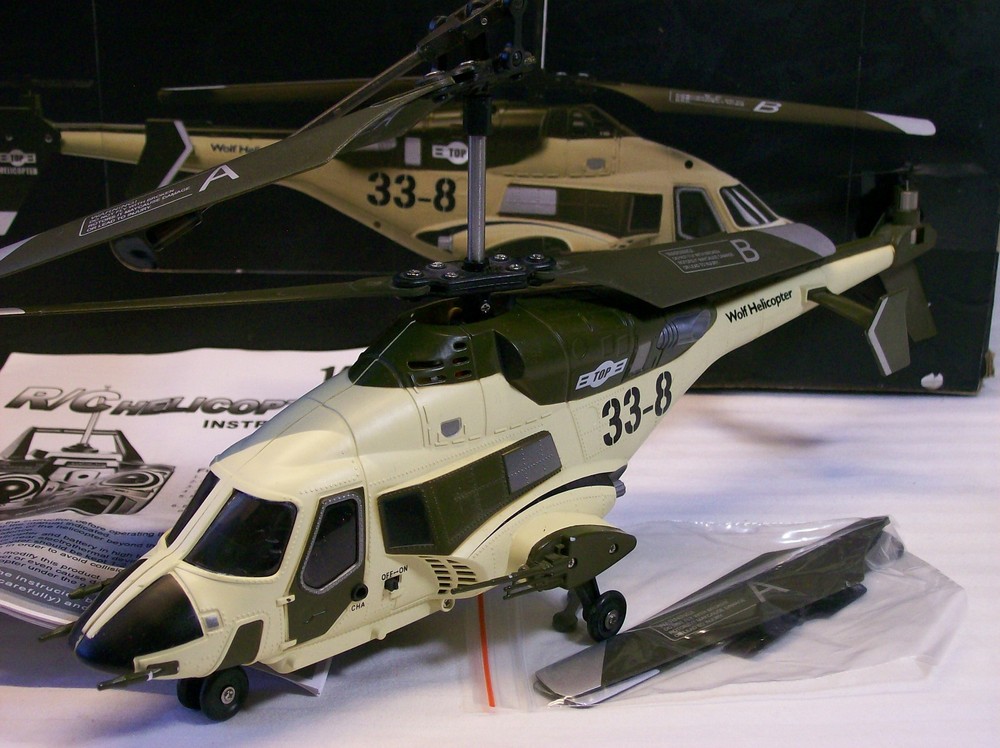 JD Skywolf RC 3 Ch Helicopter, Used, Tested