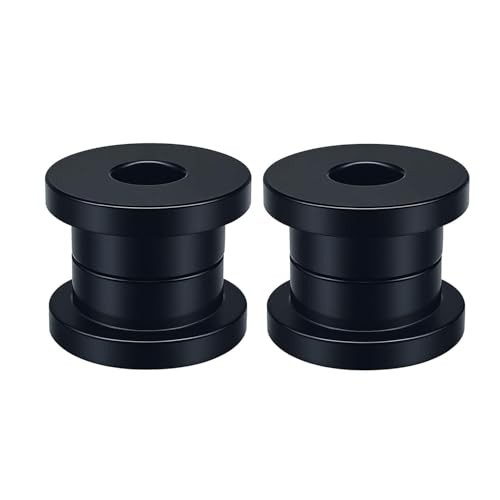 Solid Handlebar Riser Bushings Compatible with Harley Softail Dyna Black#28