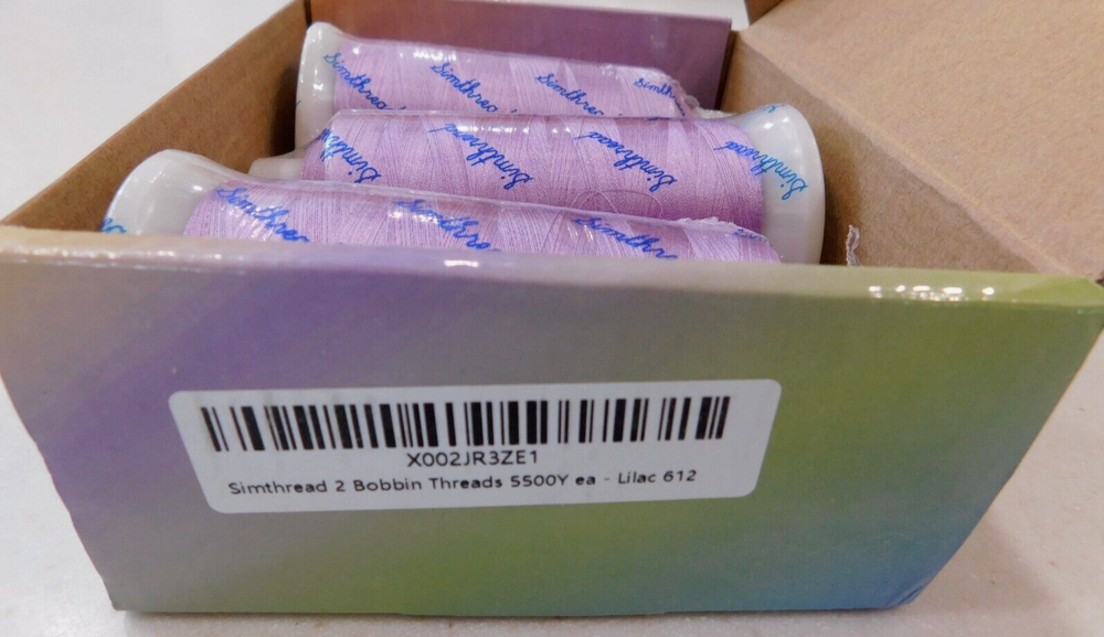 Simthread Lilac 612 3 Pack 5500y Polyester Embroidery Sewing Thread