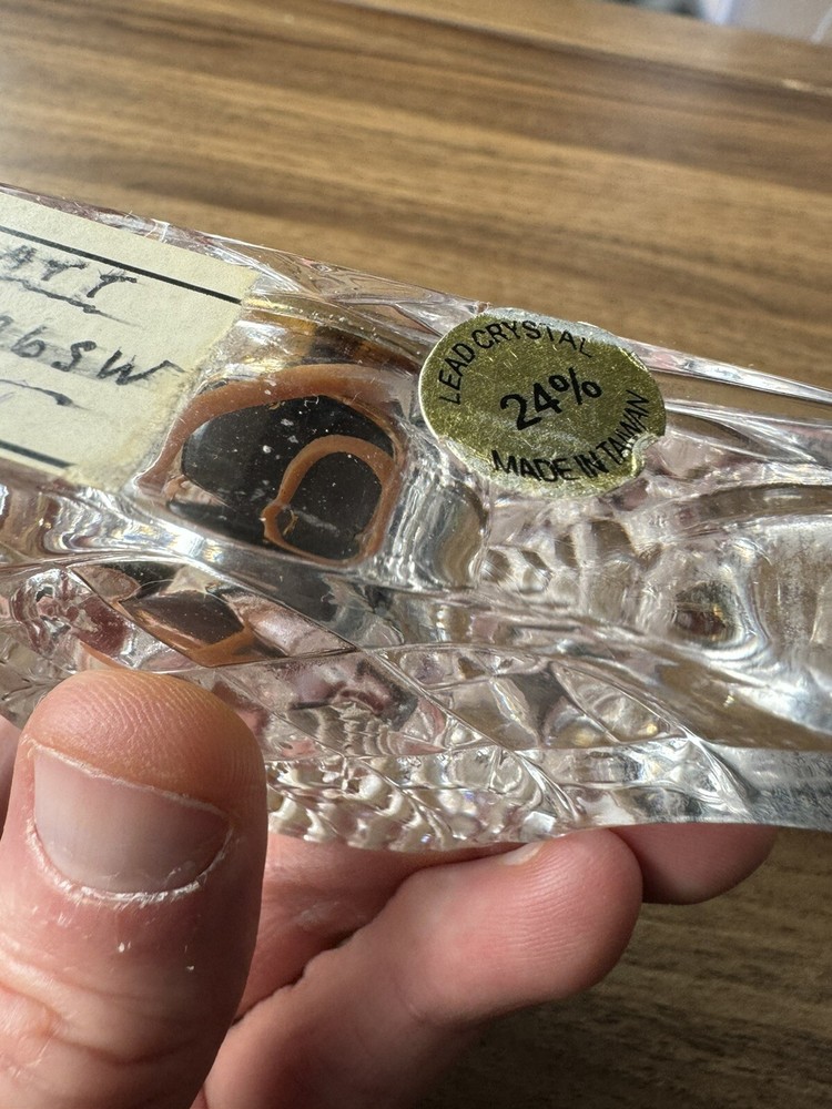Lead Crystal Clock Read Description