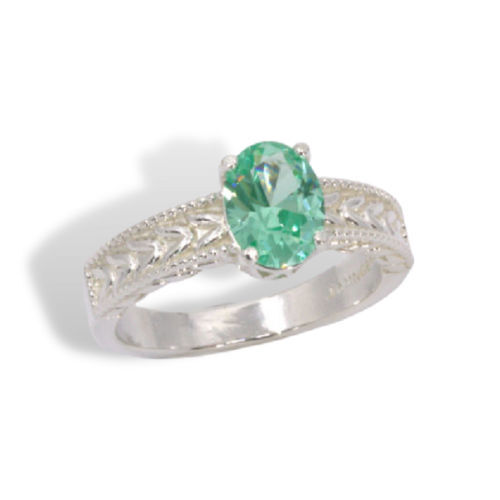 Oval Engraved Pre-notched Ring Mounting Ring Sizes ( 5-11 )