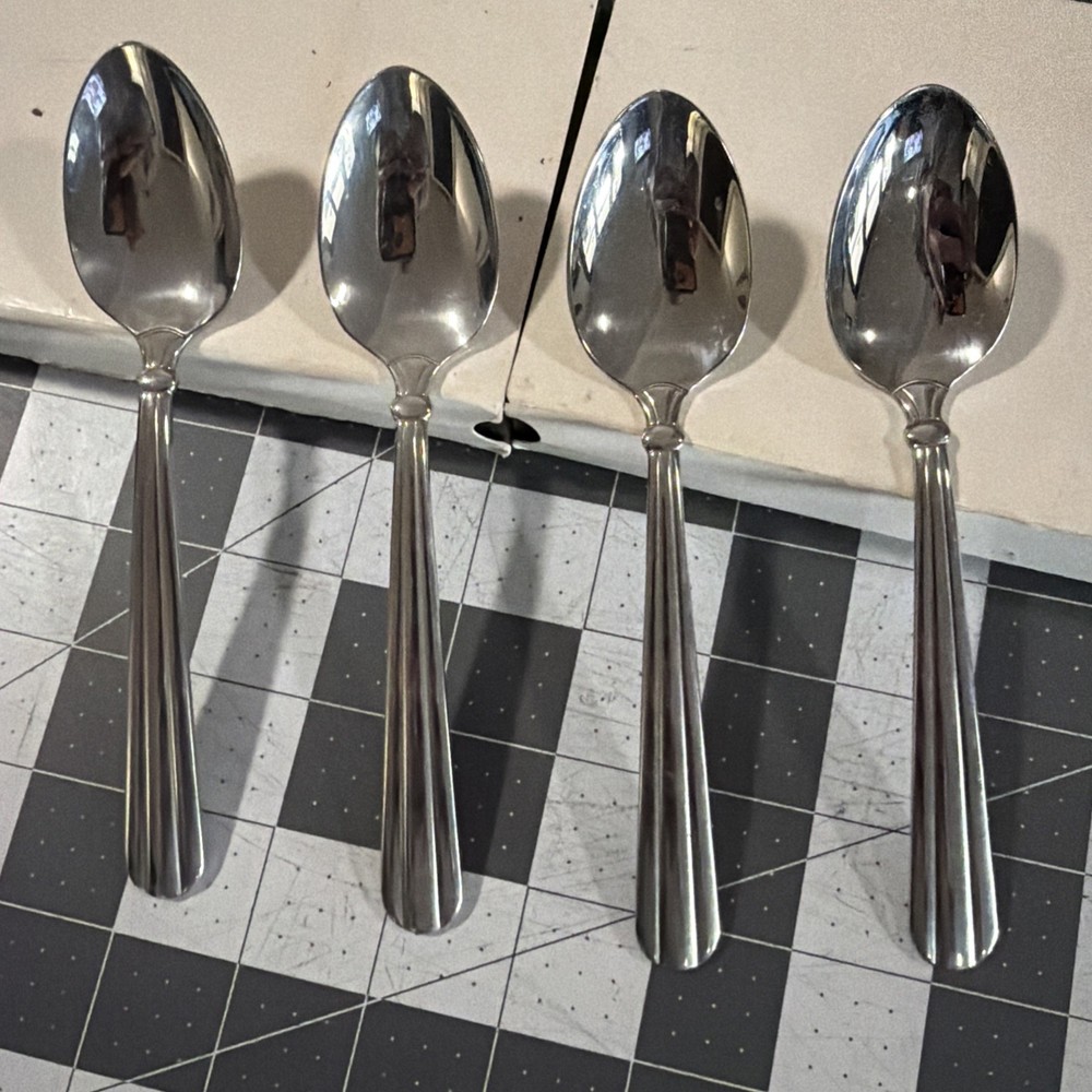 Oneida Unity (4) Teaspoons Stainless Flatware Replacements USA - Set Of (4)