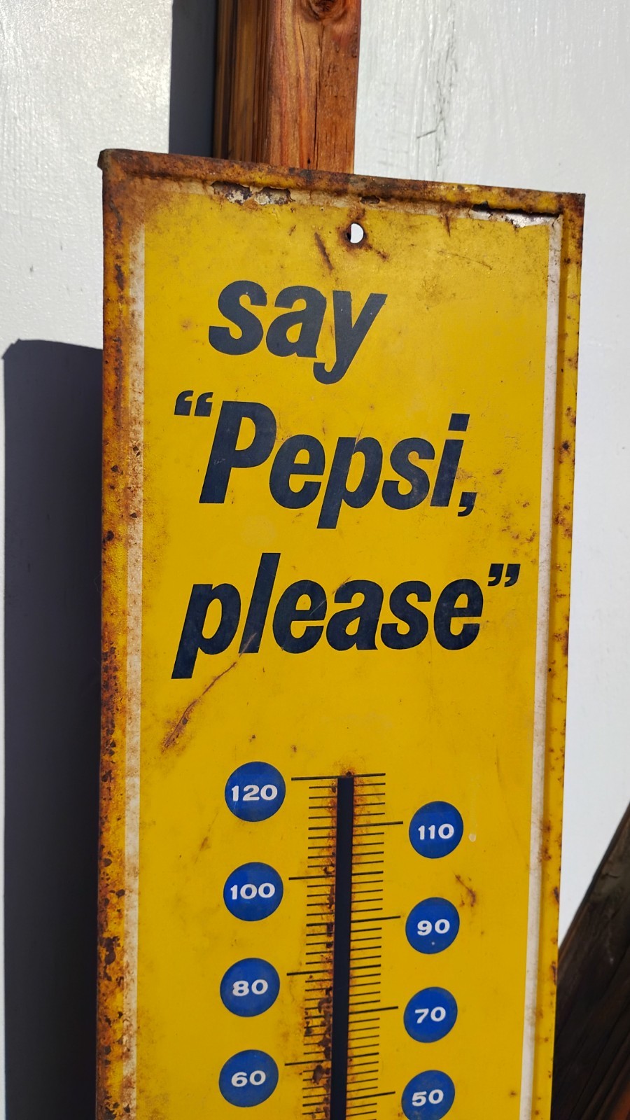 Vintage Say Pepsi Please Thermometer with NO Thermometer Tube Pm-1030