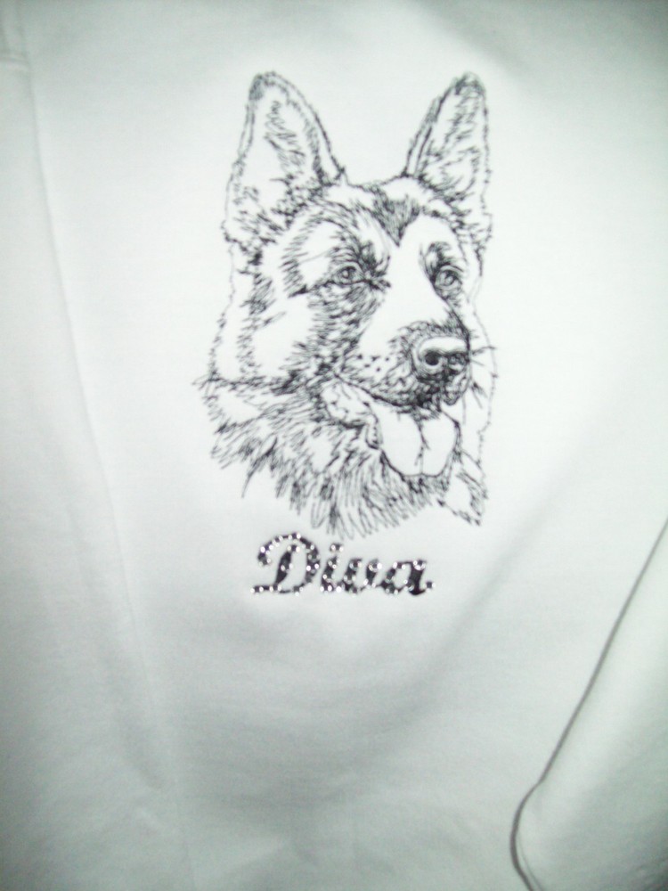GERMAN SHEPHERD Dog Breed Personalized SWEATSHIRT EMBROIDERED