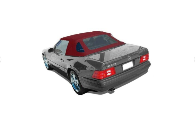 1990-02 Mercedes R129 SL Convertible Soft Top w/DOT Approved Window BURGUNDY