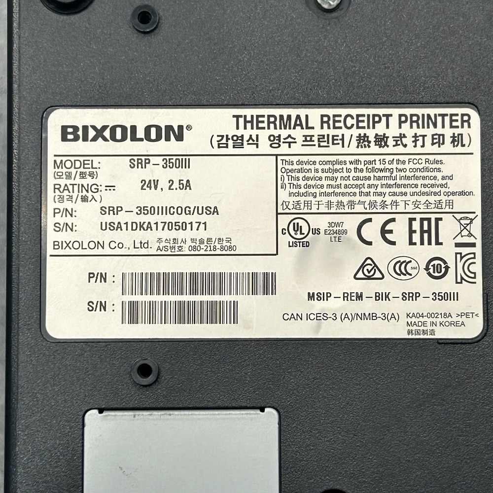 Bixolon SRP-275A Dot Matrix Impact Receipt Printer