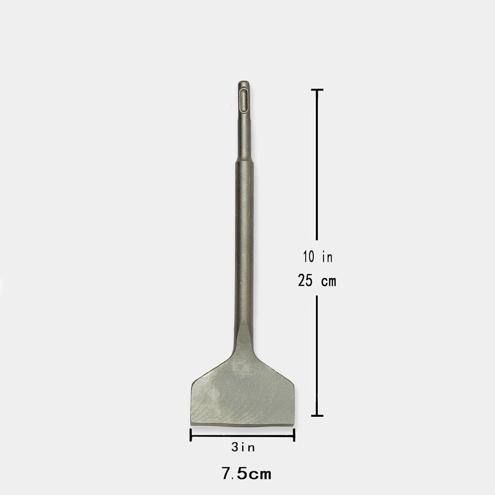 SDS Plus Chisel, Tile Removal Tool, 3”Wide,Thin Set 10 inches x 3