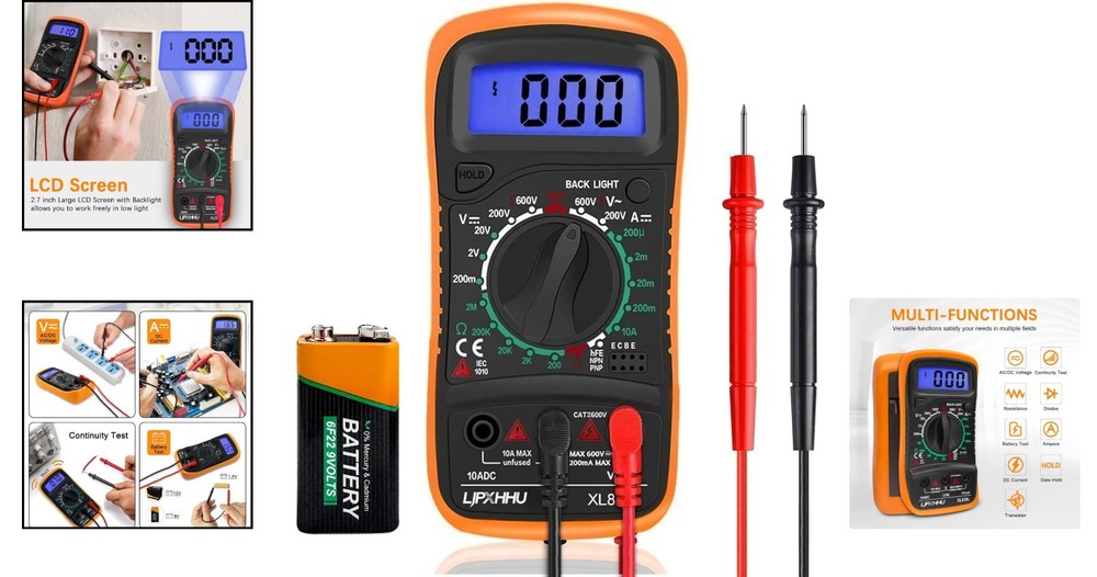 Reliable Digital Multimeter - Accurate Voltage, Current & Resistance Measurement