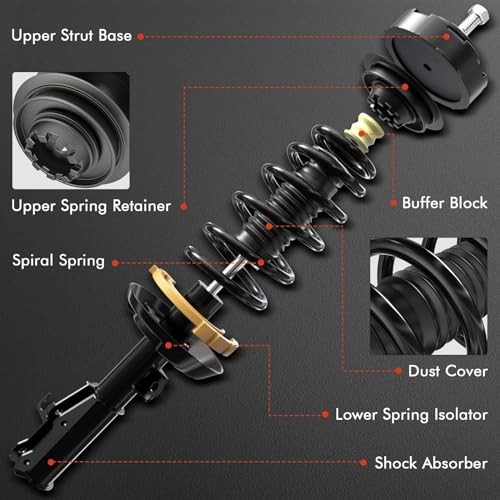 Front Complete Strut & Coil Spring Assembly Compatible with Mini Front Side