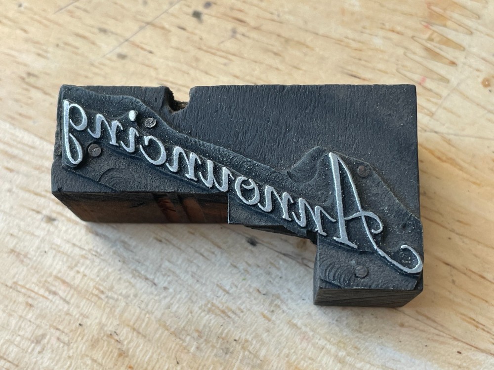 Printing Letterpress Printers Block Announcing Header Music Performance (493)